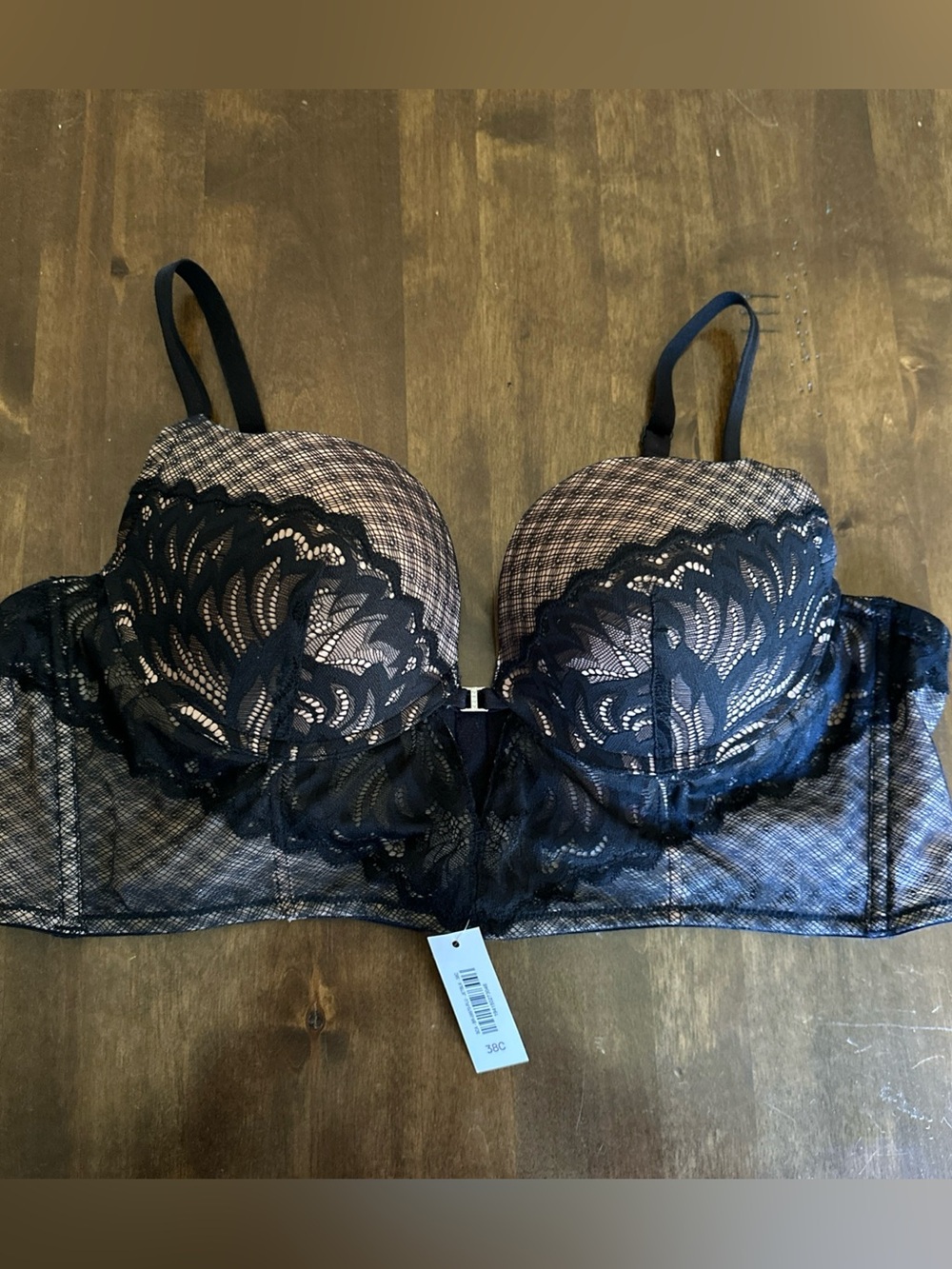 Adore‎ Me Bra 38C Push Up Long Lay Lace Sexy Lingerie Romantic Victorian New